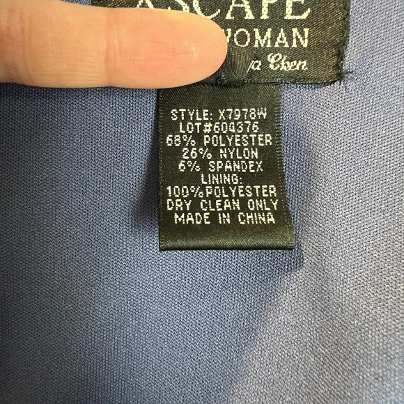 Xscape Jacket Tank Womens 22W Purple Ruched Satin 3/4 Sleeve V-Neck Party Formal - Picture 13 of 13